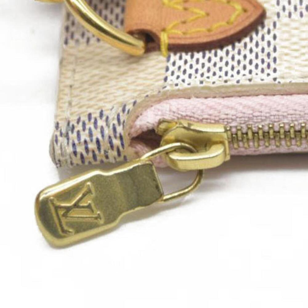 Louis Vuitton Damier Azur Wristlet Clutch in Cream and Gray - Picture 15 of 15